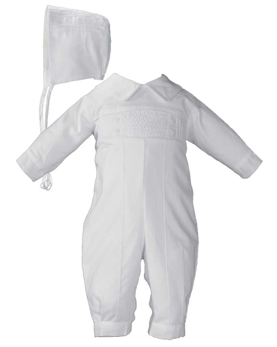 Waffle Pique Boys Christening Baptism Coverall
