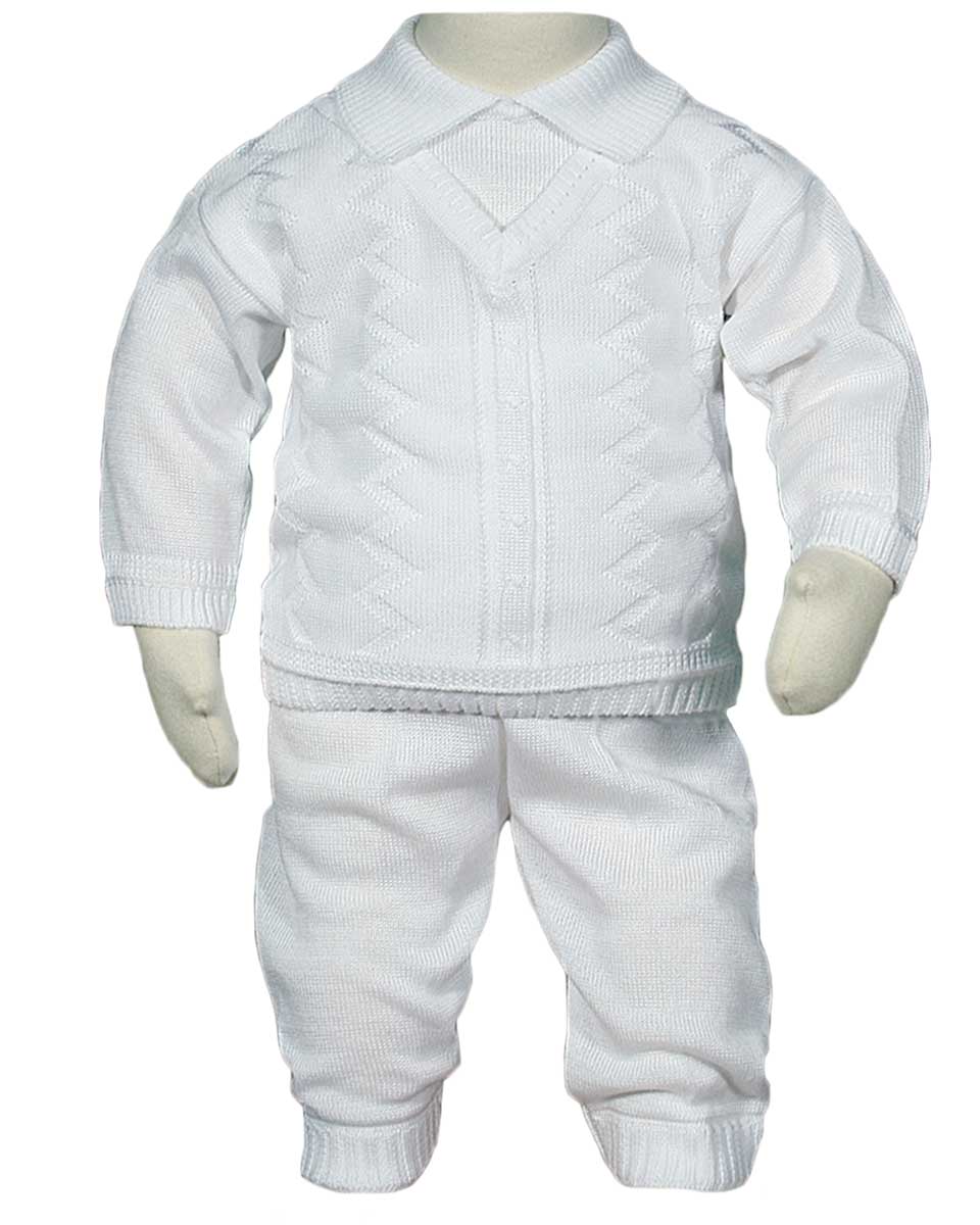 knit christening outfit