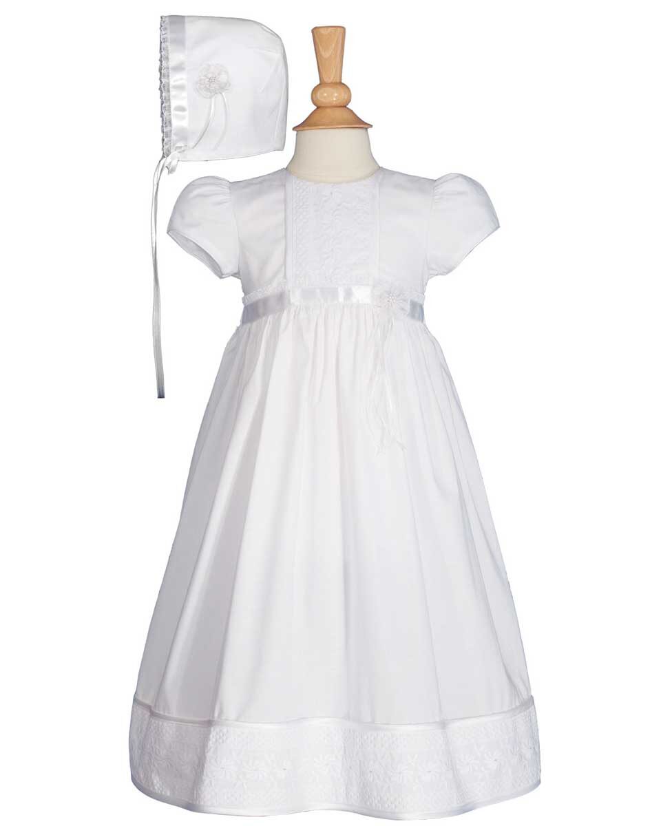 Victorian Lace Heirloom Christening Gown with Handkerchief Hem