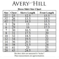 Long Sleeve Dress Shirt Size Chart