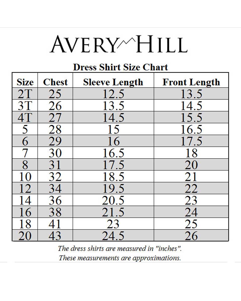 Avery Size Chart