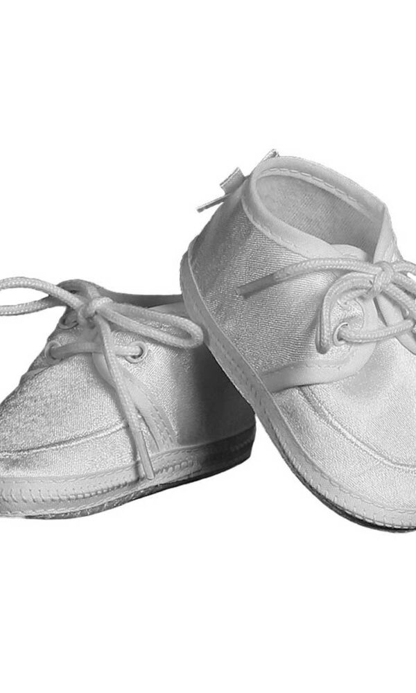 baby boy satin christening shoes
