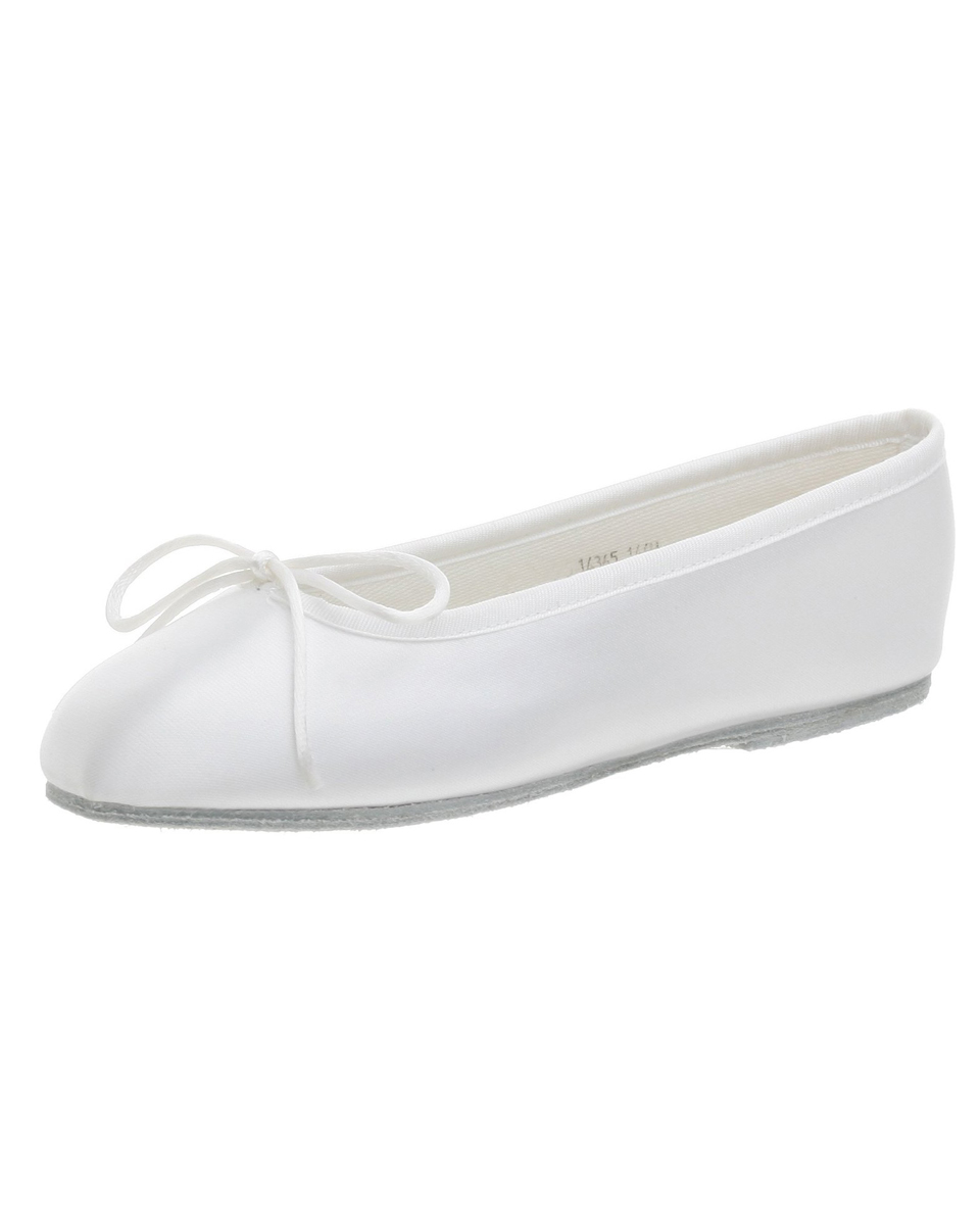 white satin ballet pumps